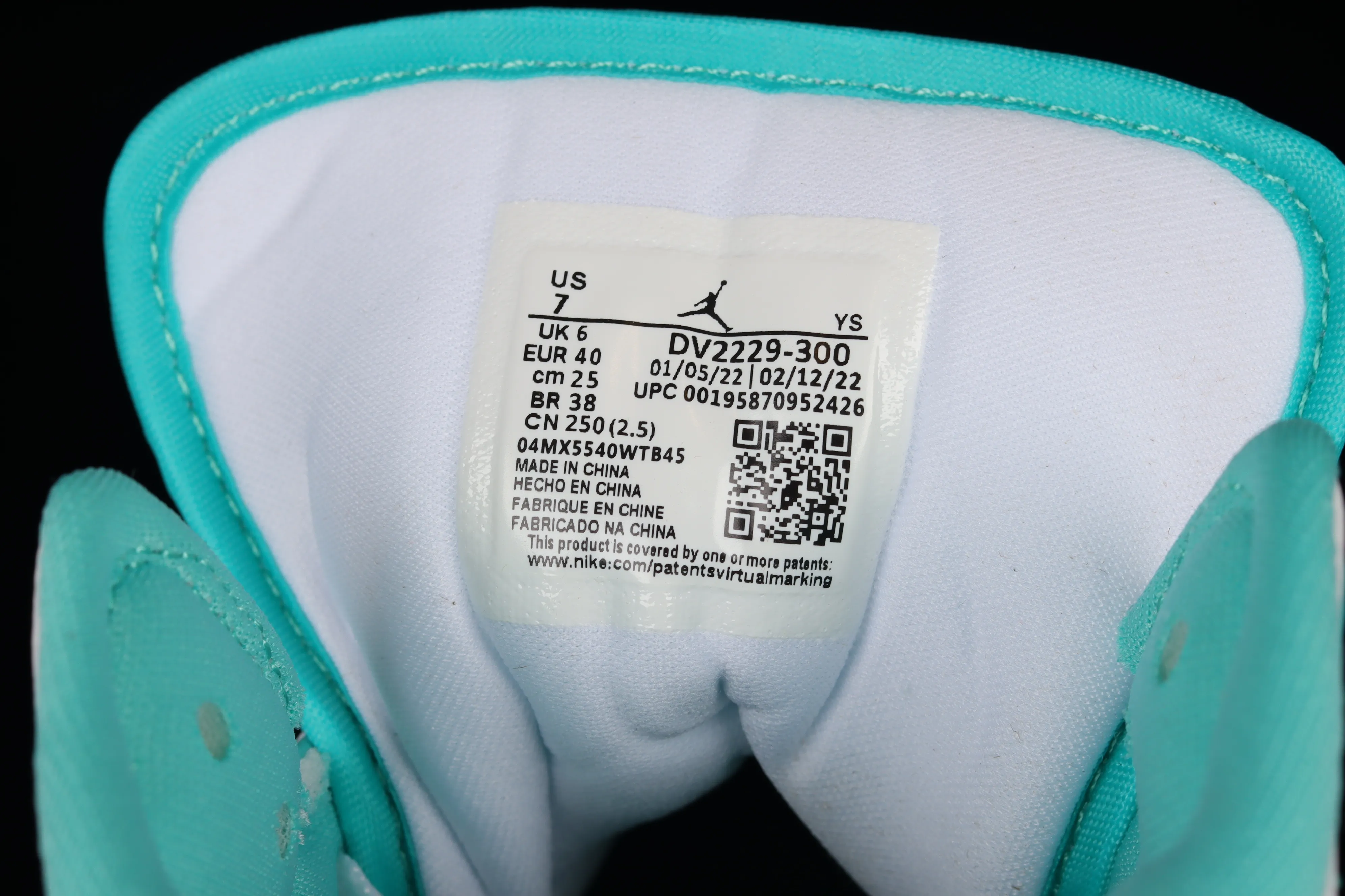 All categories Air Jordan Jordan series basketball shoes Air Jordan 1 Mid Air Jordan 1 Mid SE "Marine Green" AJ1 Joe 1 white cyan Zhongbang basketball shoes DV2229-300